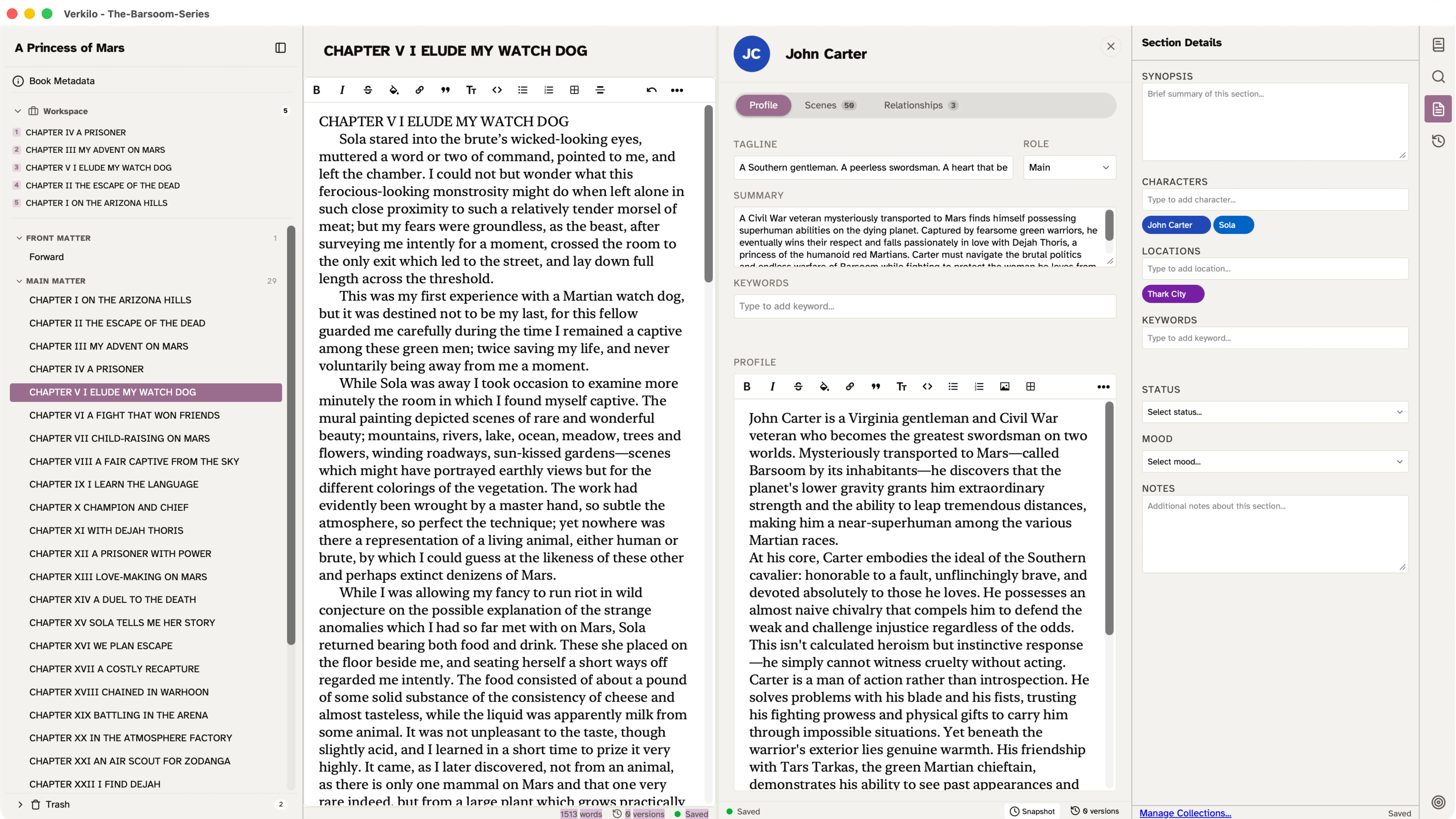 Integrated Series Bible & Canon Management screenshot 1
