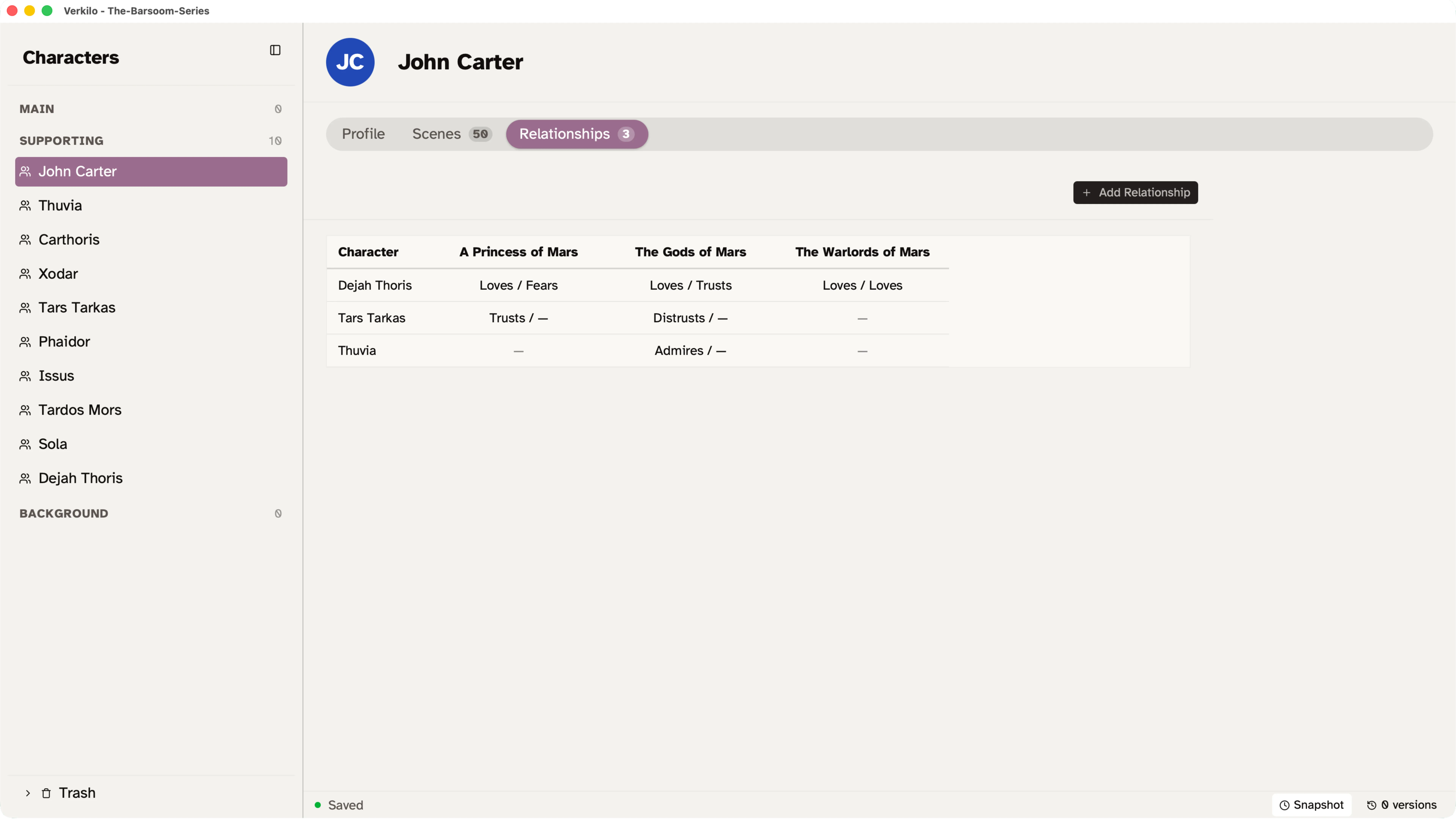 Character Relationships & POV Auditing screenshot 2