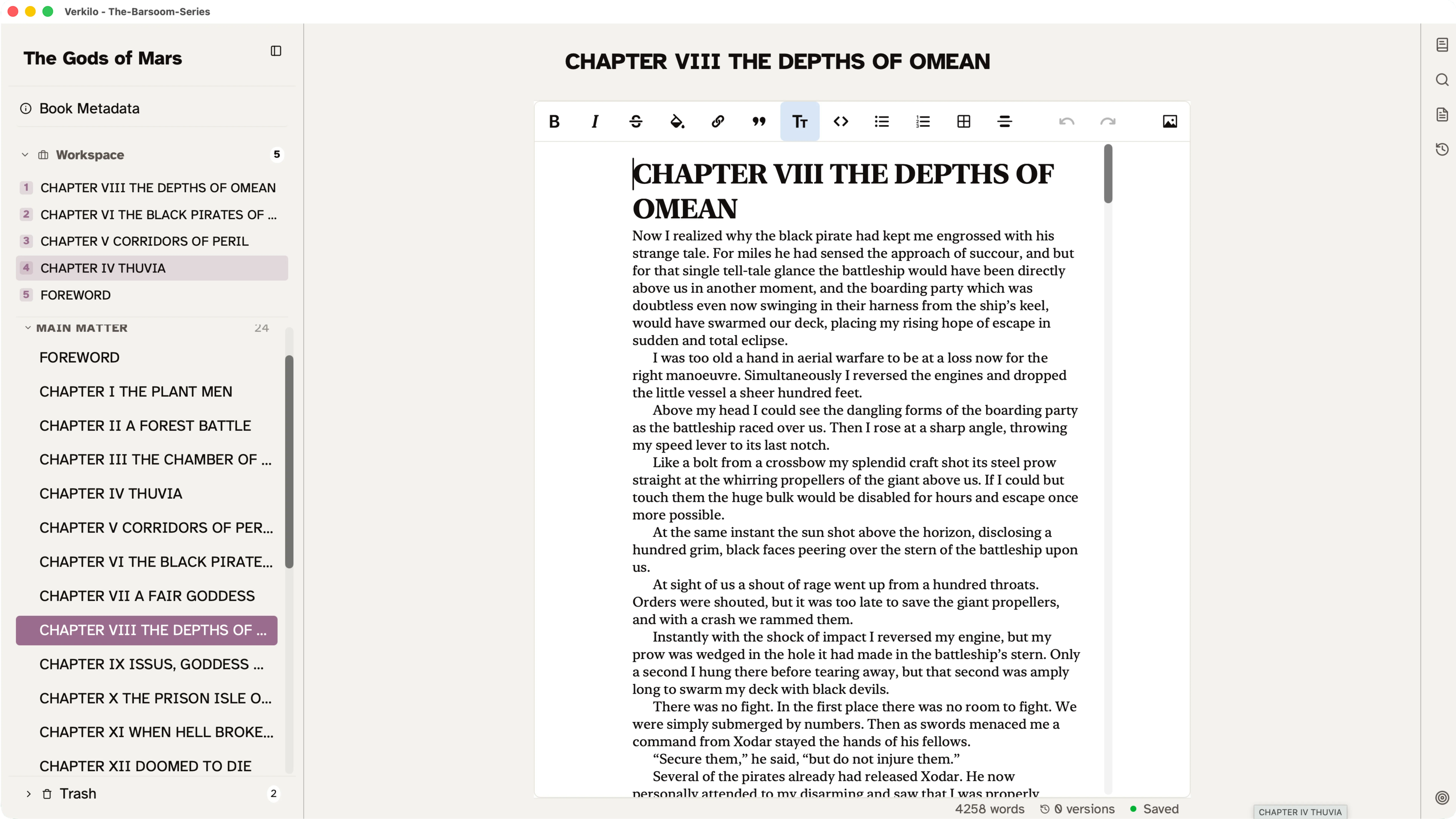 Semantic Rich Text & Narrative Editor screenshot