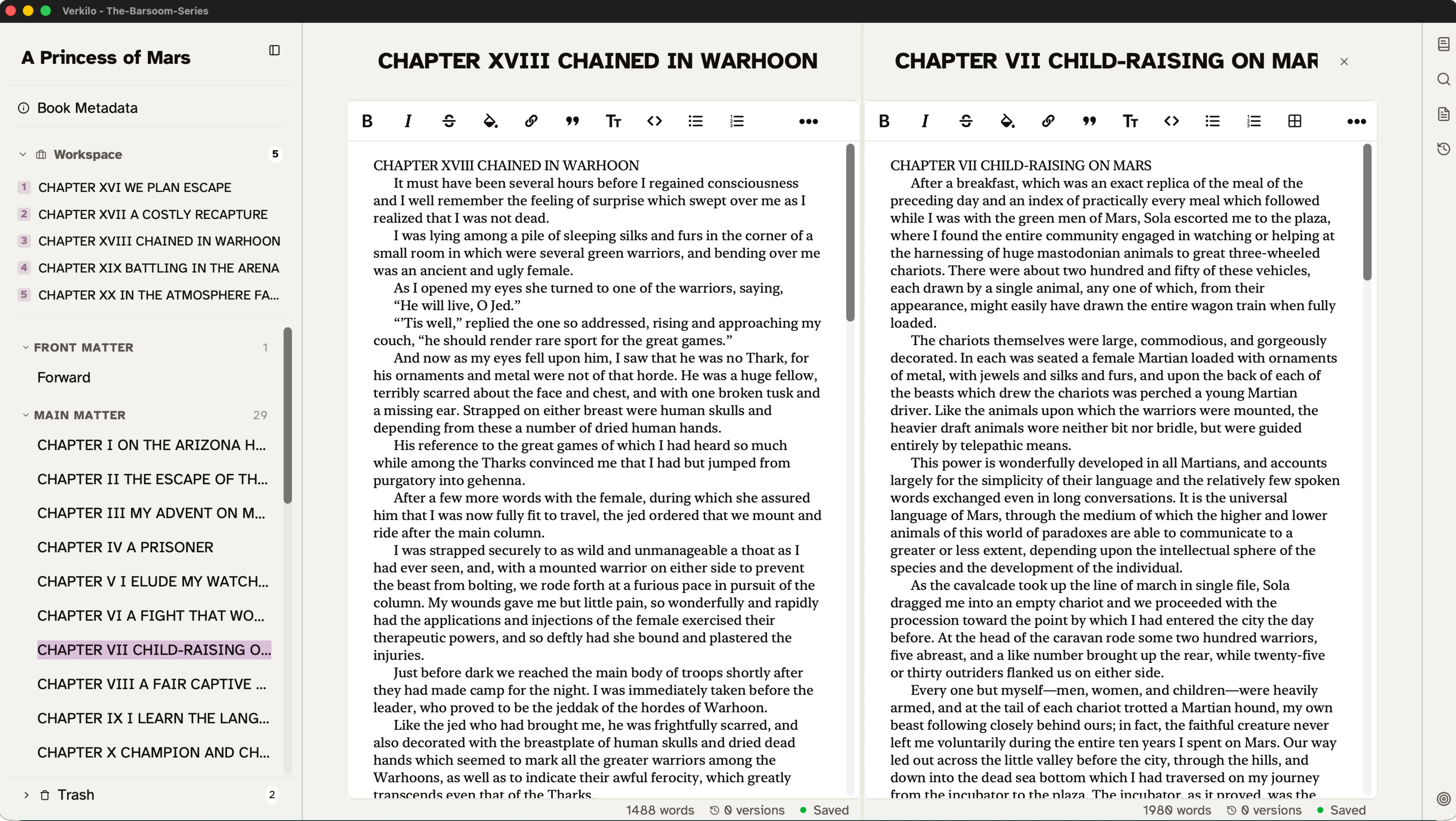 Verkado™ Stacked Editing & Manuscript Flow screenshot