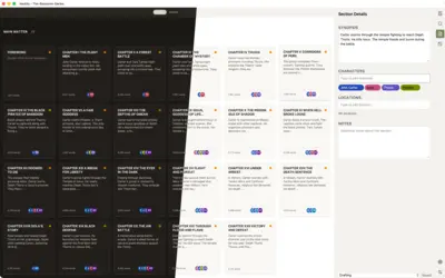 Verkilo card table view for story planning